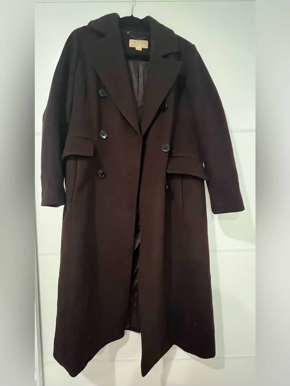 Michael Kors Brown Wool Blend Coat